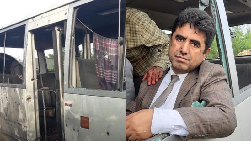 Abdul Qahar Sarwari, president of Al-Biruni University, was injured in an attack on a university professors' bus